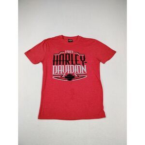 Harley Davidson Shirt Men's Medium Red Motorcycle Bikercore Bikelife Allen Texas